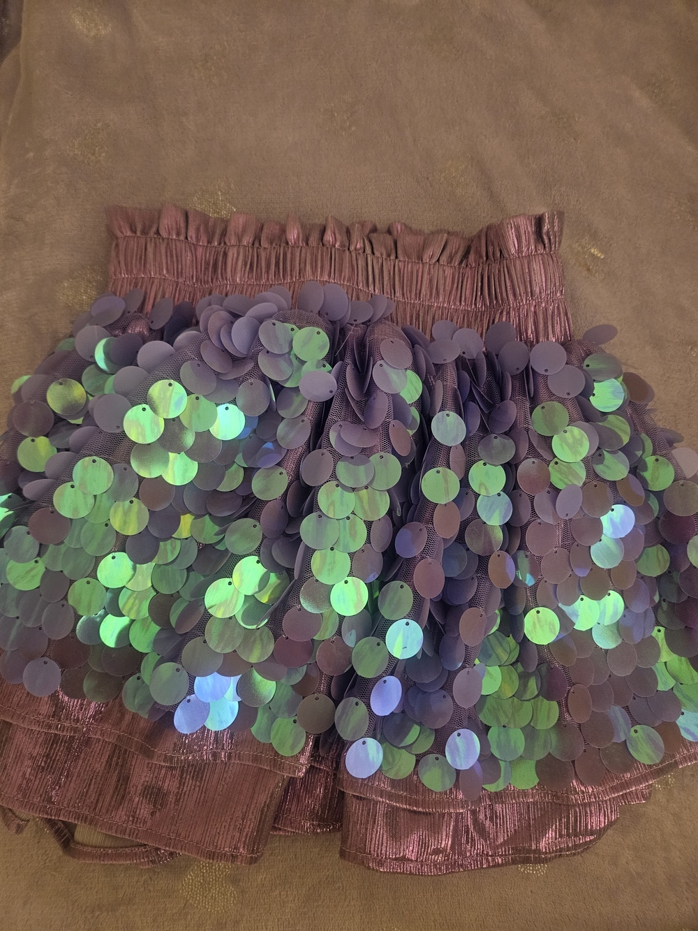 Lola + The Boys Purple Sequin Skirt Size 10